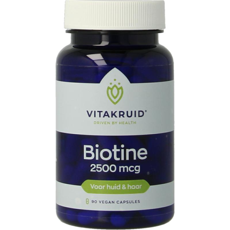 Vitakruid Biotine 2500 Mcg Voor Huid, Haar & Nagels