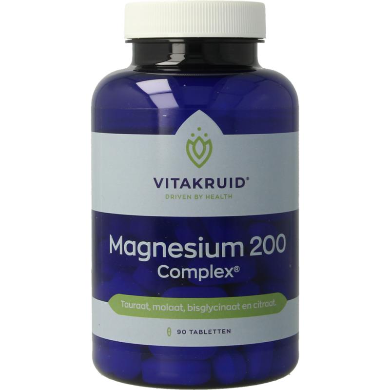 Vitakruid Magnesium 200 Complex Tauraat Malaat Bisglycinaat