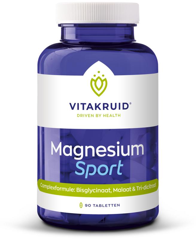 Vitakruid Magnesium Sport Bisglycinaat Malaat Tri-Dicitraat