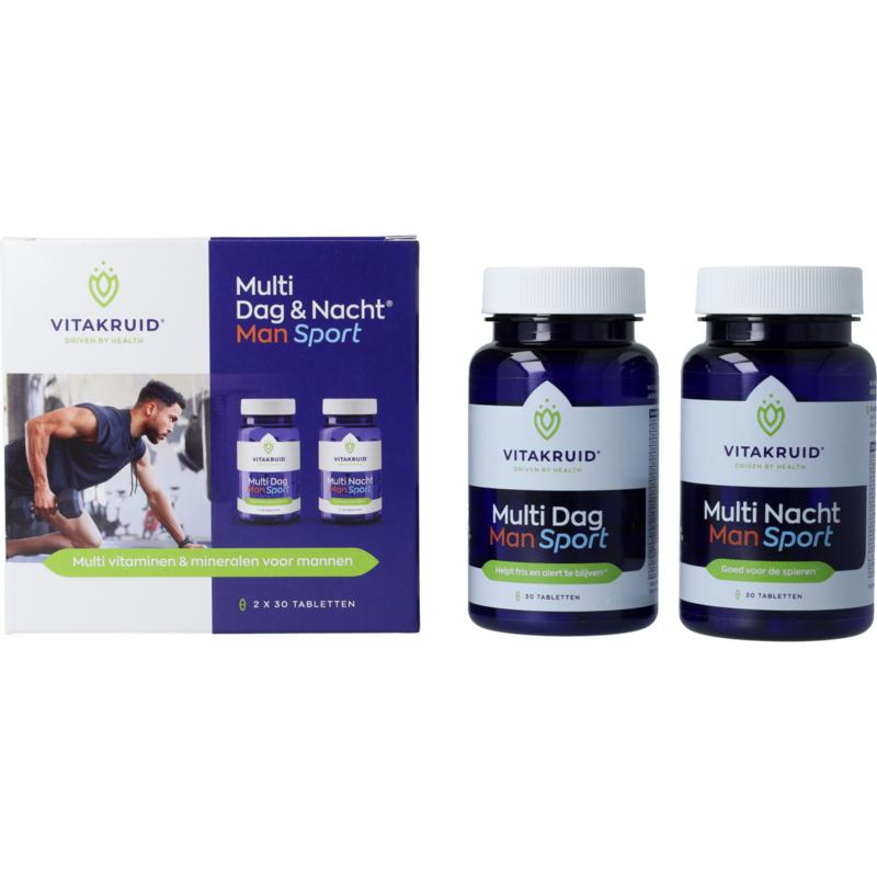Vitakruid Multi Dag & Nacht Man Sport 100% Vegan 2 X 30