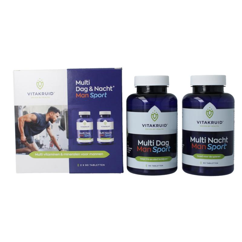 Vitakruid Multi Dag & Nacht Man Sport 100% Vegan 2 X 90