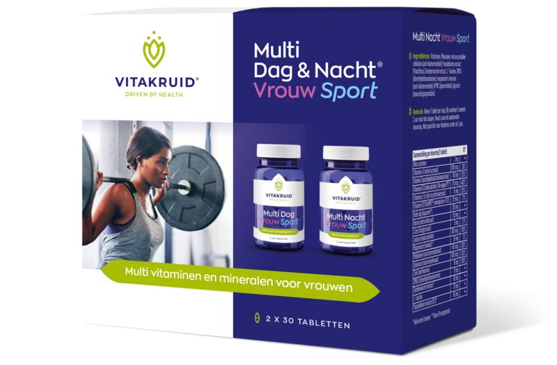 Vitakruid Multi Dag & Nacht Vrouw Sport 100% Vegan 2 X 30