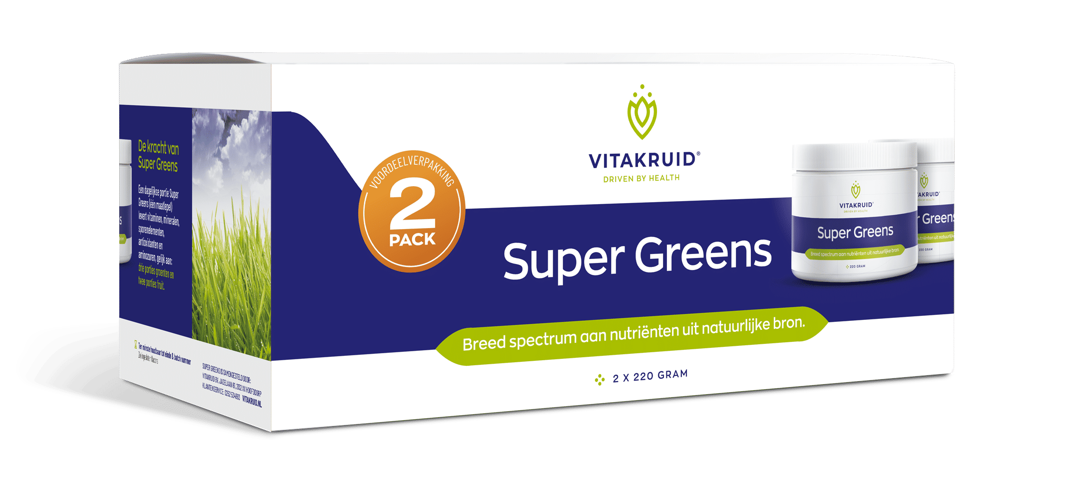 Vitakruid Super Greens 2-Pack Oa Probiotica & Enzymen