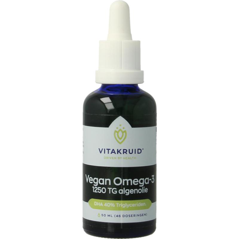 Vitakruid Vegan Omega 3 Algenolie 1250 Tryglyceriden 500 Dha
