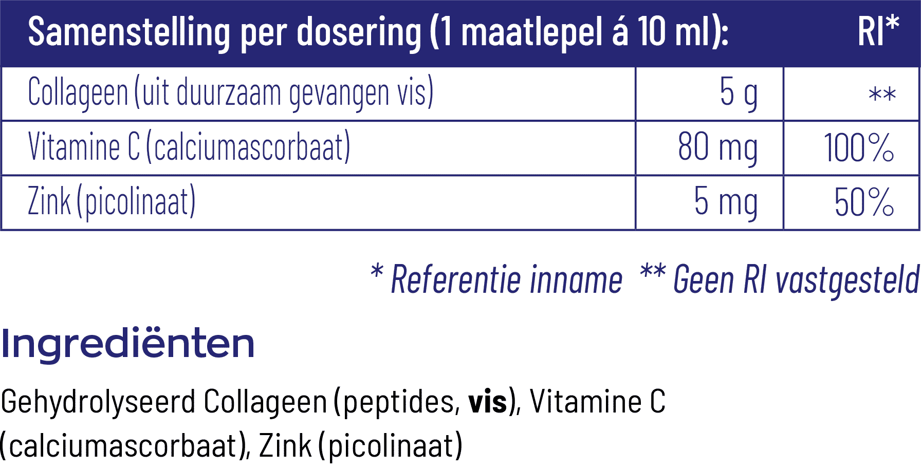 Vitakruid Viscollageen 99% Puur Collageen Vitamine C & Zink