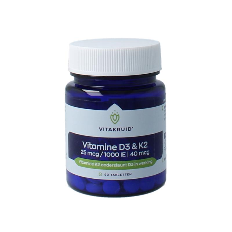 Vitakruid Vitamine D3 25Mcg & K2 40Mcg (Menaq7)