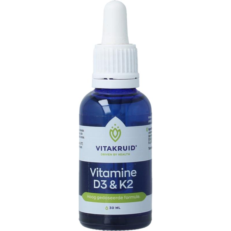 Vitakruid Vitamine D3 & K2 (Menaq7) Met Druppelpipet