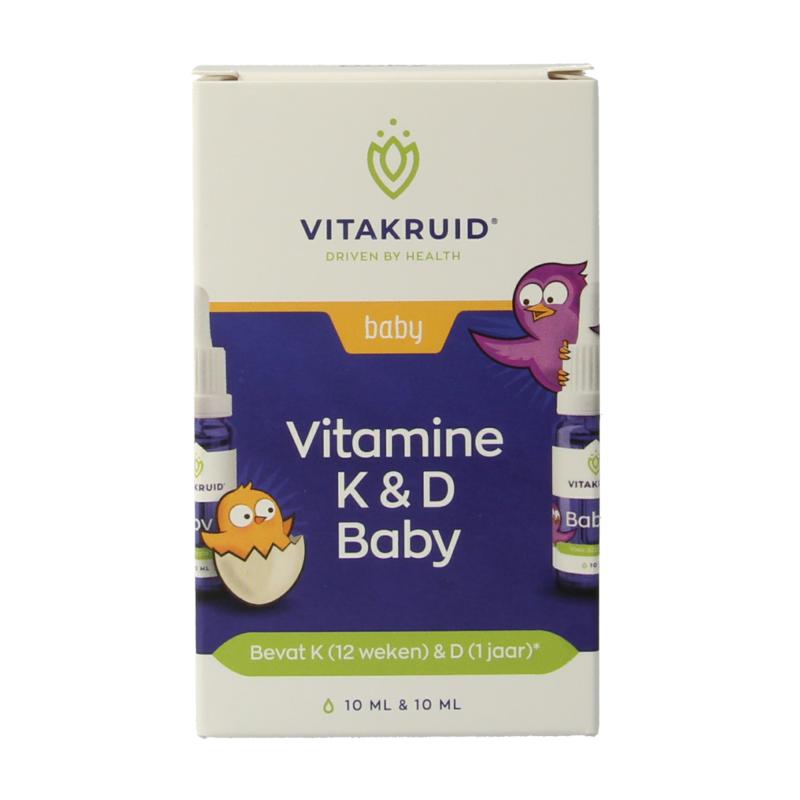 Vitakruid Vitamine K & D Baby Druppels 10Ml