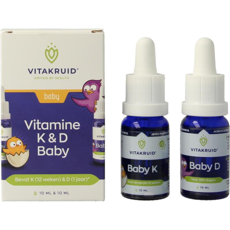 Vitakruid Vitamine K & D Baby Druppels 10Ml