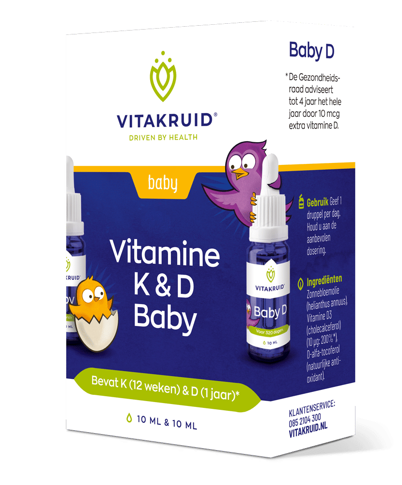 Vitakruid Vitamine K & D Baby Druppels 10Ml