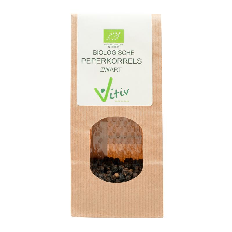 Vitiv Peperkorrels Zwart Bio