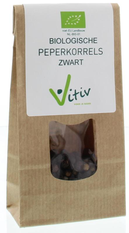 Vitiv Peperkorrels Zwart Bio