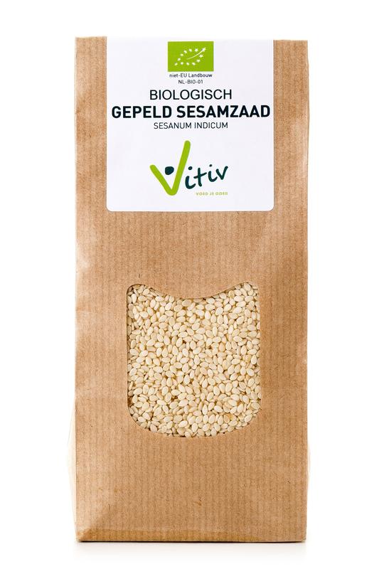 Vitiv Sesamzaad Wit Gepeld Bio