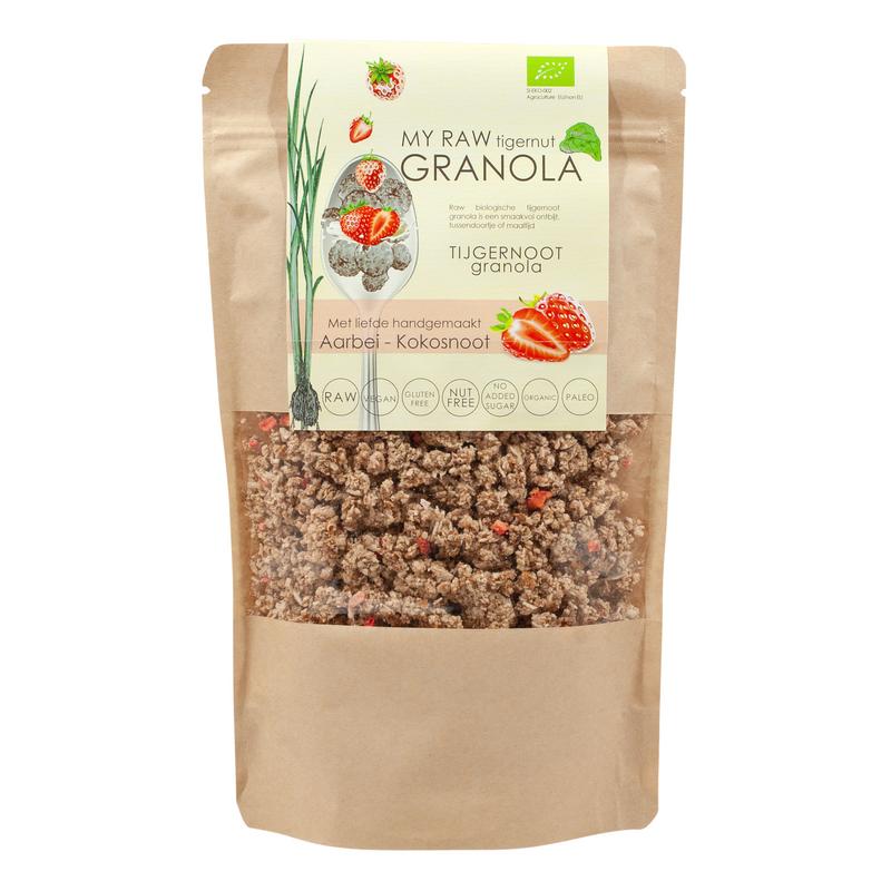 Vitiv Tijgernoot Granola Aardbeikokosnoot Bio