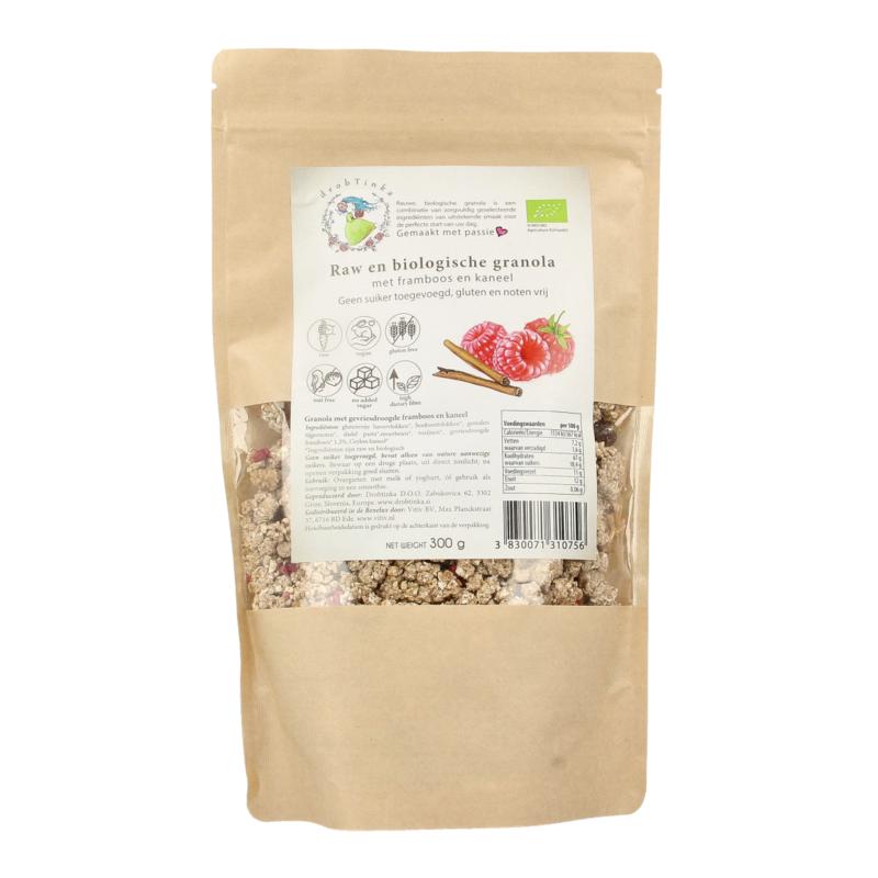Vitiv Tijgernoot Granola Framboos Kaneel Bio