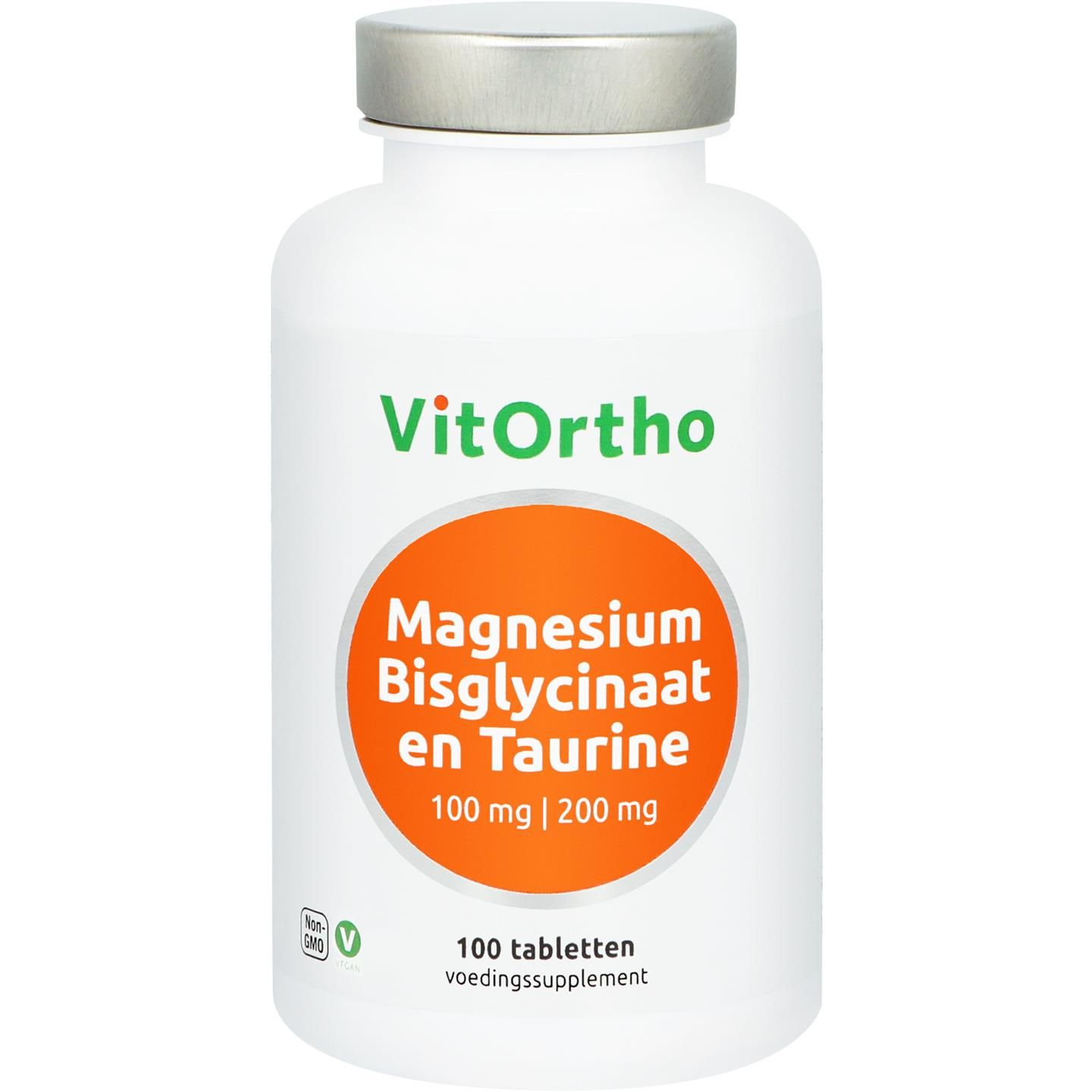 Vitortho Magnesium Bisglycinaat 100 Mg En Taurine 200 Mg