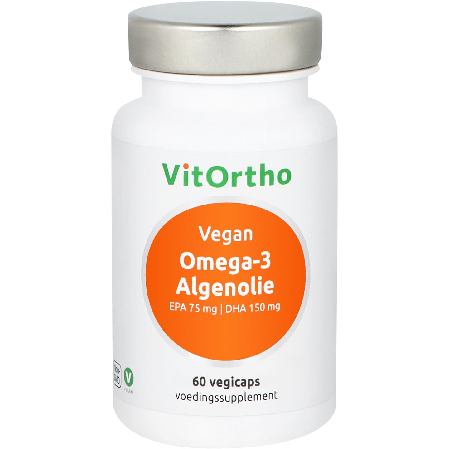 Vitortho Omega-3 Algenolie Epa 75Mg Dha 150Mg Vegan