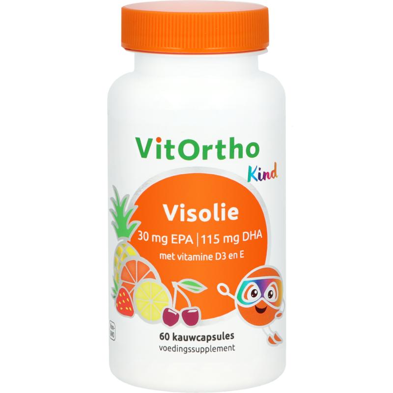 Vitortho Visolie 30Mg Epa Dha Kind Kauwcapsules