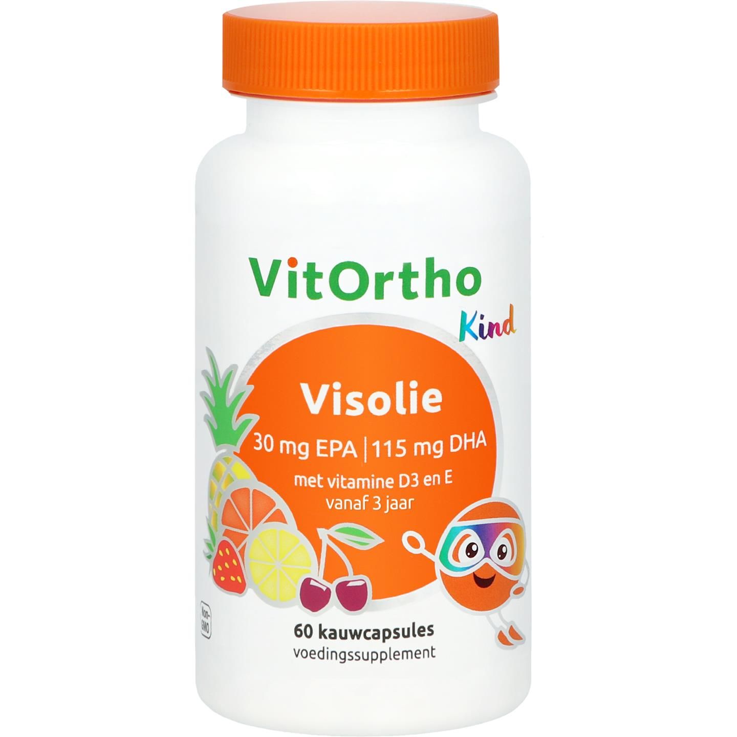 Vitortho Visolie 30Mg Epa Dha Kind Kauwcapsules
