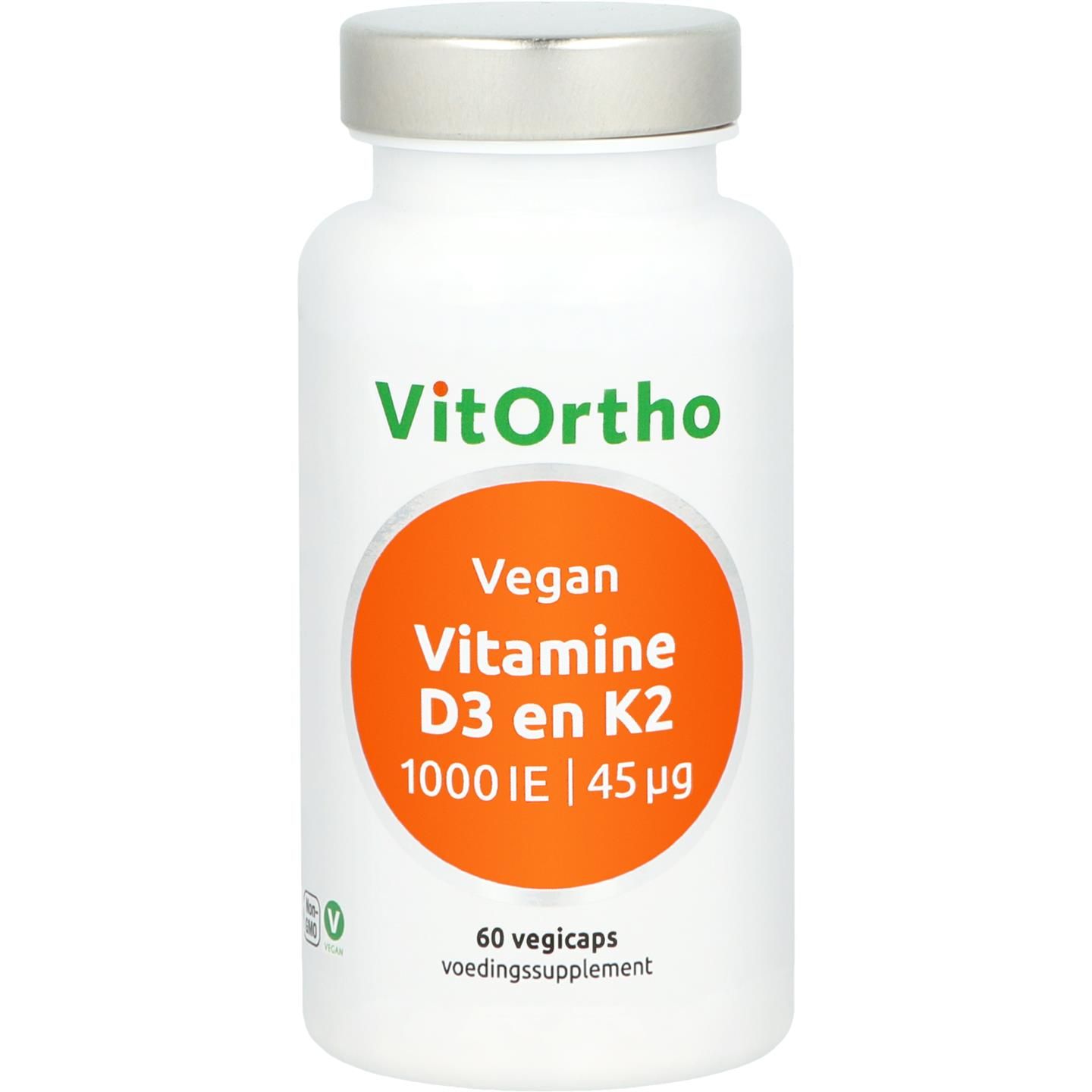 Vitortho Vitamine D3 1000Ie K2 45Mcg Vegan