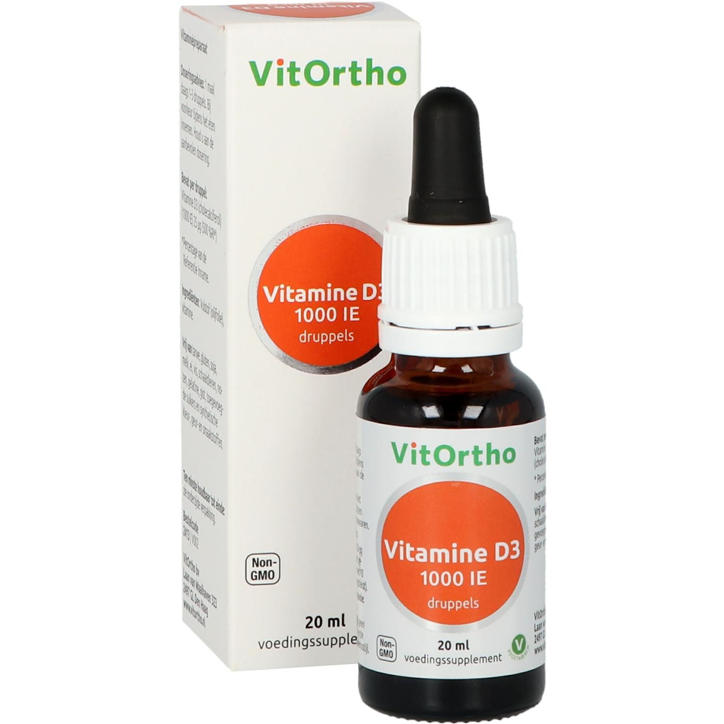 Vitortho Vitamine D3 1000Ie Druppels