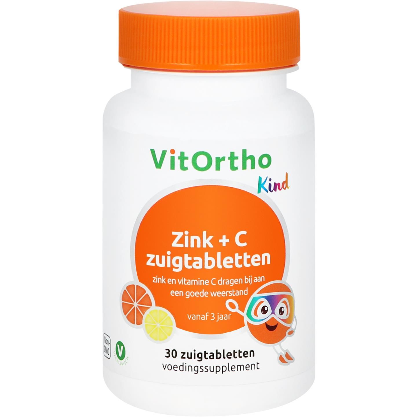 Vitortho Zink + C Kind Zuigtabletten