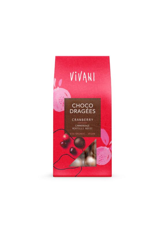 Vivani Choco Dragees Cranberry Bio