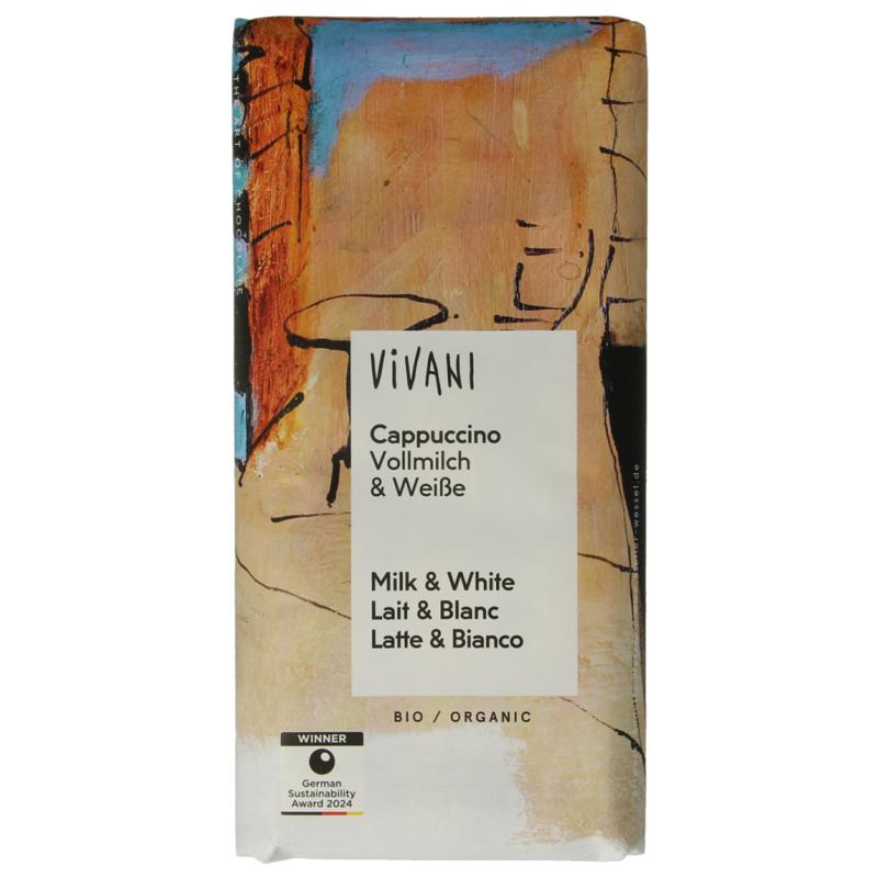 Vivani Chocolade Melk En Wit Cappuccino Bio