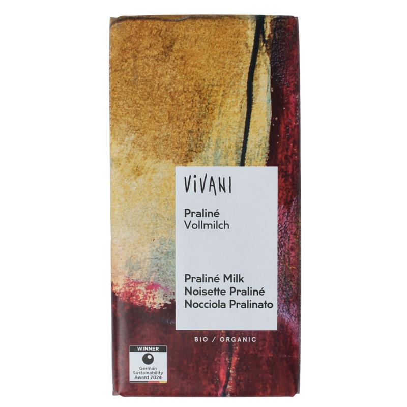Vivani Chocolade Melk Praline Nougat Bio
