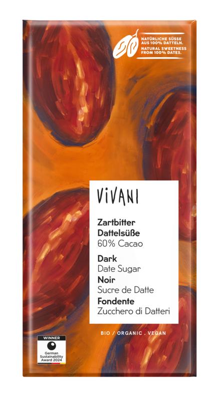 Vivani Chocolade Puur 60% Dadel Gezoet Bio