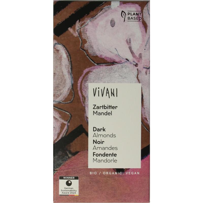 Vivani Chocolade Puur Met Amandelen Bio