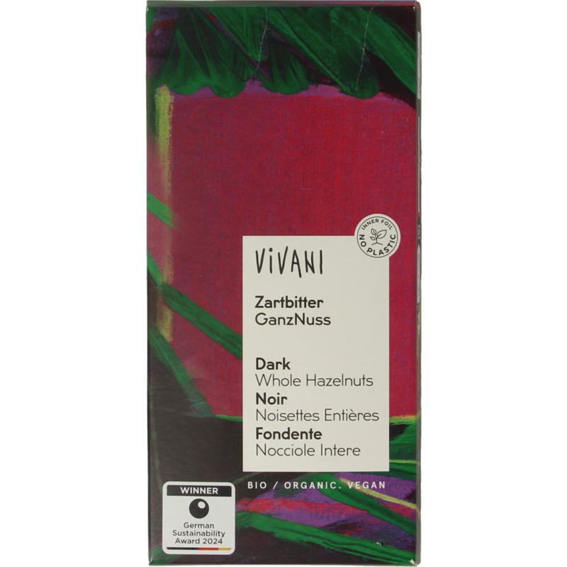 Vivani Chocolade Puur Met Hazelnoten Bio