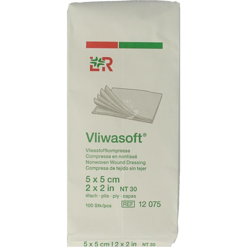 Vliwasoft Vlieskompres 5 X 5Cm 4-Laags