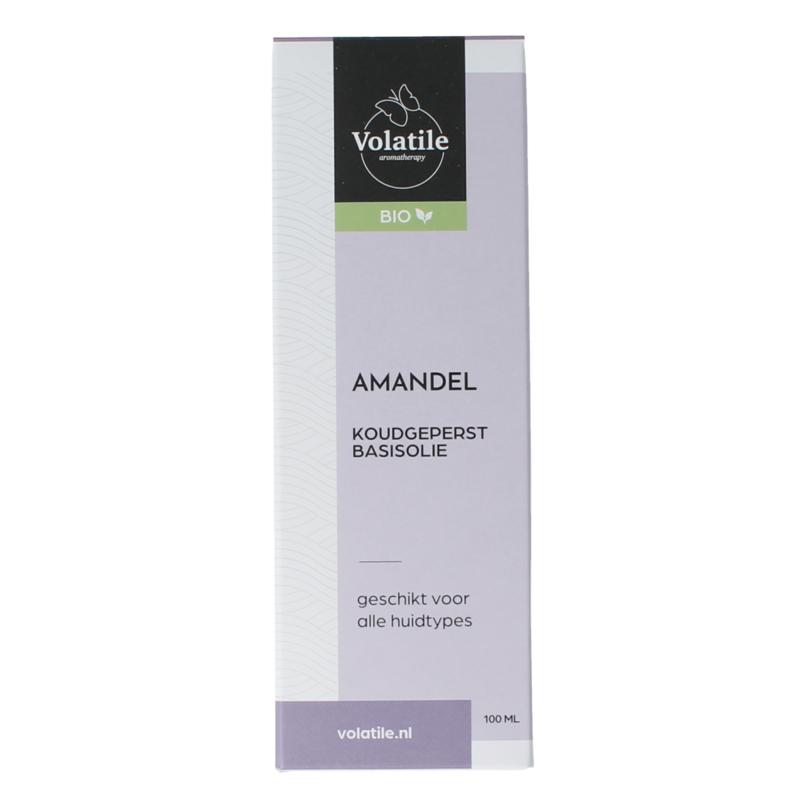 Volatile Amandel Koudgeperst Basisolie Bio Glazen Fles