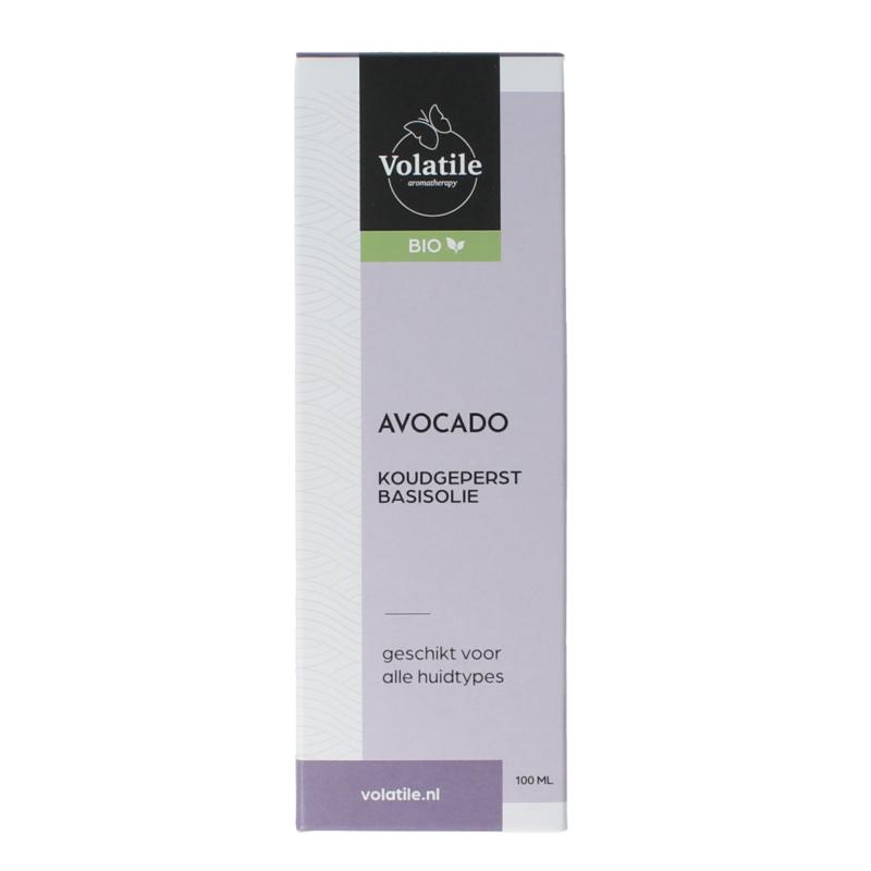 Volatile Avocado Koudgeperst Basisolie Bio Glazen Fles