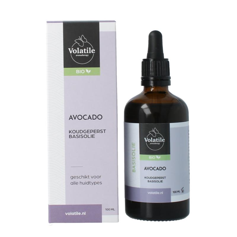 Volatile Avocado Koudgeperst Basisolie Bio Glazen Fles