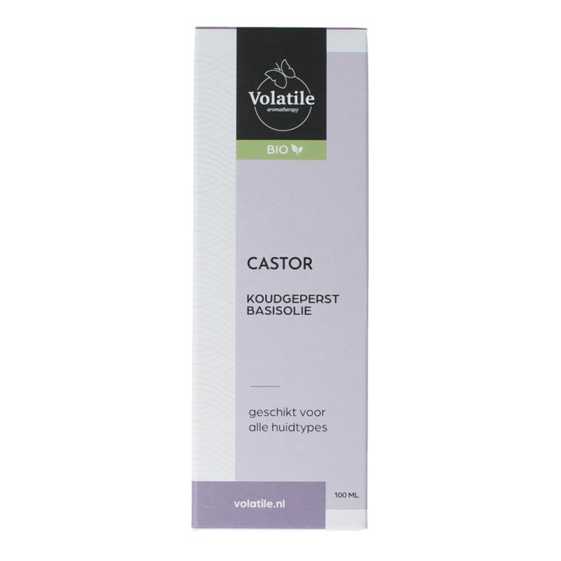 Volatile Castor Koudgeperst Basisolie Bio Glazen Fles