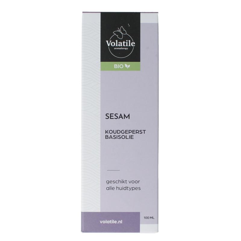 Volatile Sesam Koudgeperst Basisolie Bio Glazen Fles