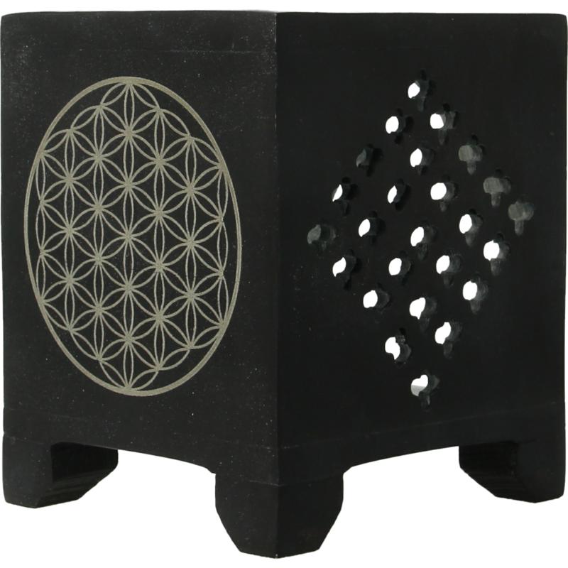 Volatile Wierook En Olie Verdamper Zwart Zeepsteen