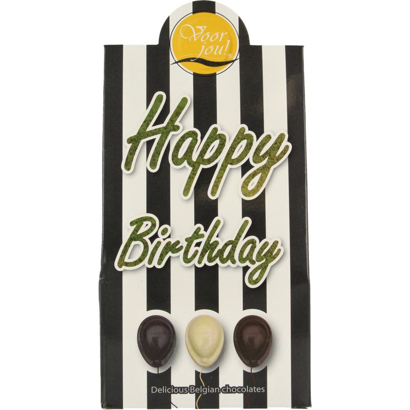 Voor Jou! Cadeau Doos Black & White Happy Birthday