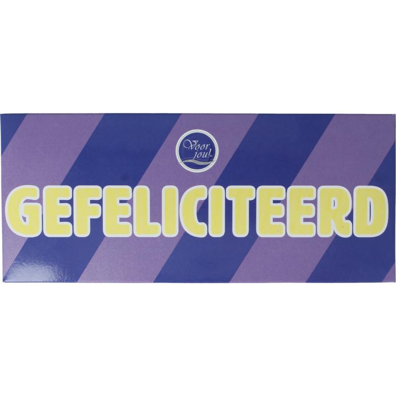 Voor Jou! Wensreep Melkchocolade Gefeliciteerd