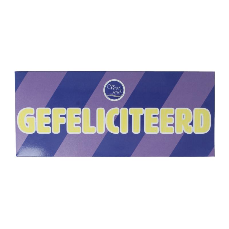 Voor Jou! Wensreep Melkchocolade Gefeliciteerd