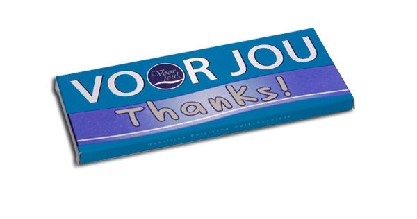 Voor Jou! Wensreep Melkchocolade Thanks