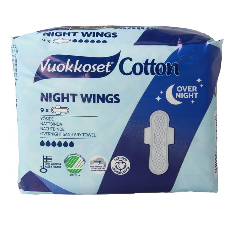 Vuokkoset Maandverband Nacht Wings Organisch Katoen