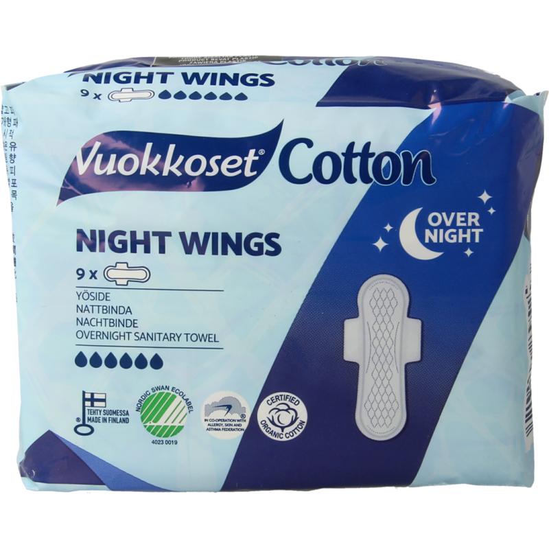 Vuokkoset Maandverband Nacht Wings Organisch Katoen