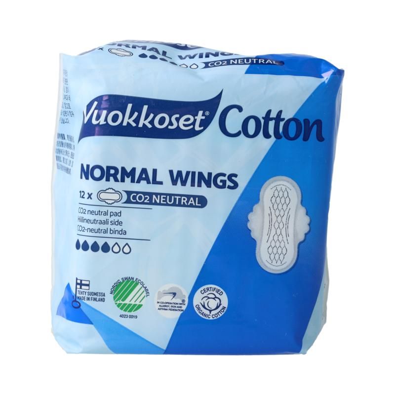 Vuokkoset Maandverband Normaal Wings Organisch Katoen