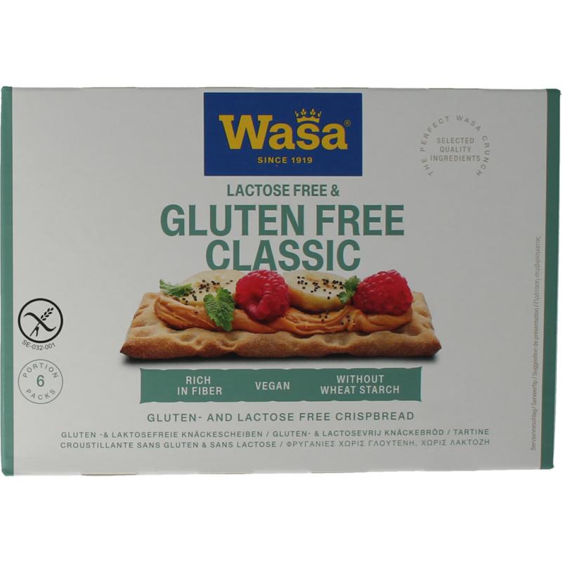 Wasa Knackebrod Classic Glutenvrij 6 X 40 Gram