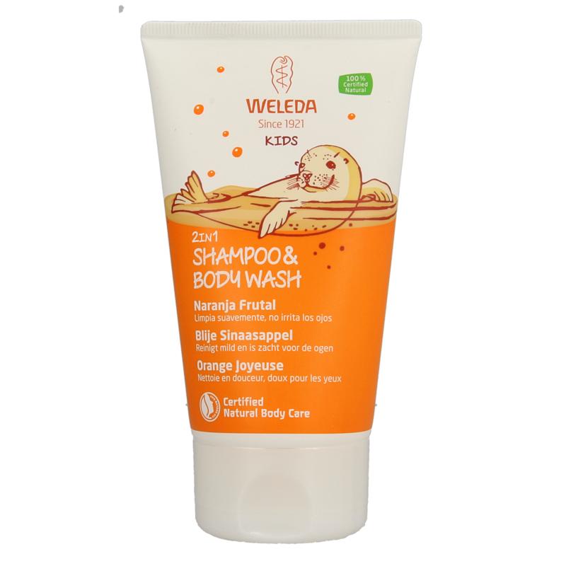 Weleda Kids 2-In-1 Shampoo & Bodywash Blije Sinaasappel
