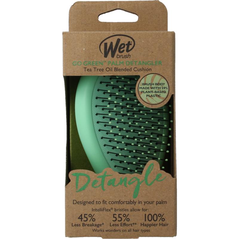 Wetbrush Go Green Palm Detangler Green Tea Tree Oil