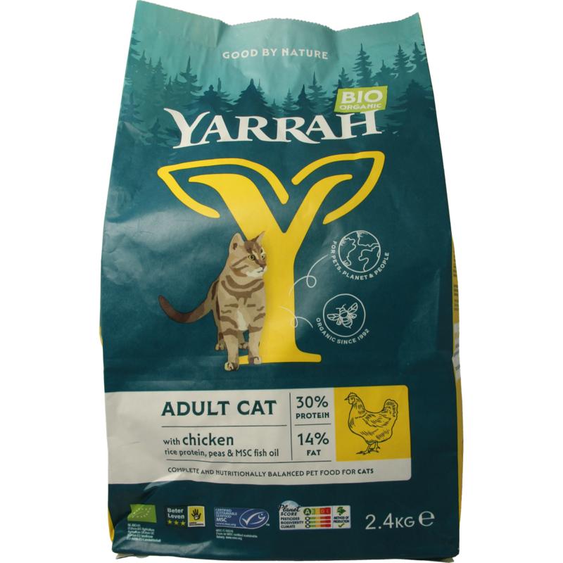 Yarrah Adult Kattenvoer Met Kip Bio